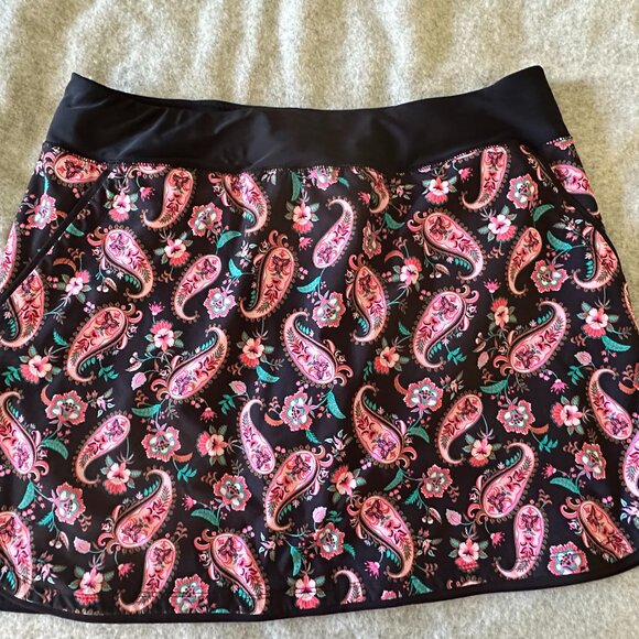 Women's Quick Dry Board Skort Swim Skirt Paisley Print Size 16 - Picture 1 of 3